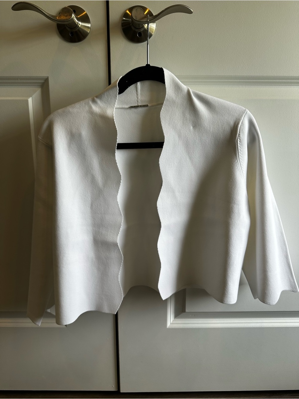 Cropped Scallop Cardigan NWT